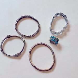 Premier Designs Jewelry Adjustable stretchy bangle set plus stretch ring